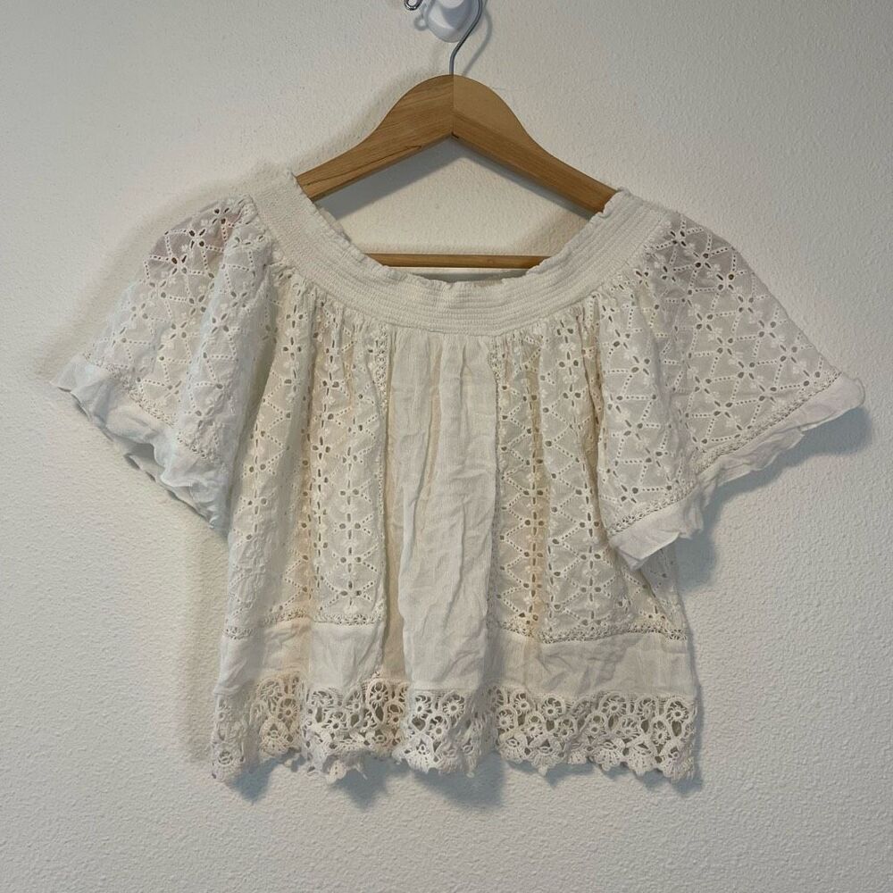 Lovers + Friends Revolve Lace Off the Shoulder Blouse Size XS